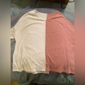 Pink and white shirt